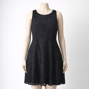 Massimo XL Black Lace Whimsy Goth Fairy Dress Romantic Gothic